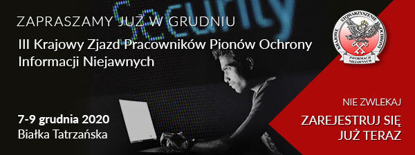 Baner - III Krajowy Zjazd Pracowników Pionów Ochrony Informacji Niejawnych