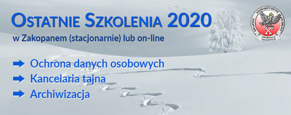 Ostatnie szkolenia 2020