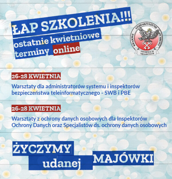 Szkolenia i warsztaty - ostatnie kwietniowe terminy