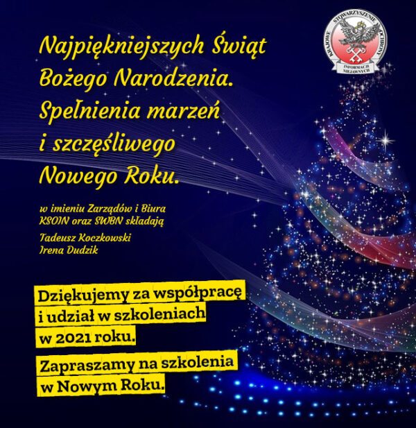 Życzenia świąteczne i noworoczne od KSION