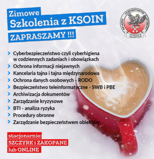 Szkolenia KSOIN - zima 2022
