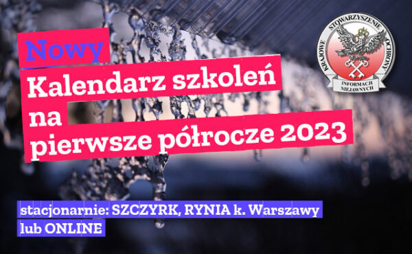 Nowy kalendarz szkoleń na pierwszą połowę 2023 - KSOIN