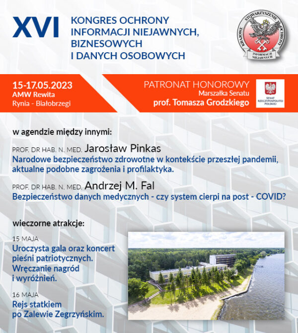 XVI Kongres Ochrony Informacji Niejawnych, Biznesowych i Danych Osobowych