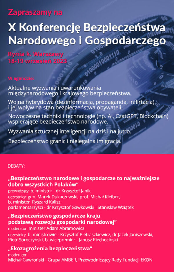 X KONFERENCJA BEZPIECZEŃSTWA NARODOWEGO I GOSPODARCZEGO