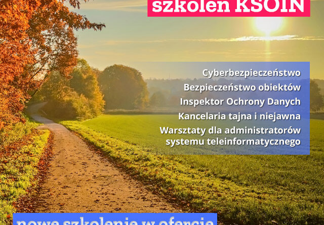 Powakacyjna oferta szkoleń KSOIN