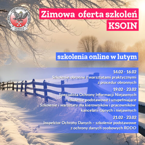 Zimowa oferta szkoleń KSOIN