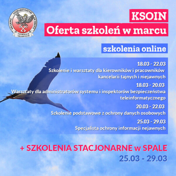 Oferta szkoleń KSOIN w marcu