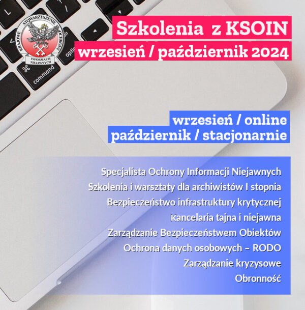 Szkolenia z KSOIN - wrzesień / październik 2024