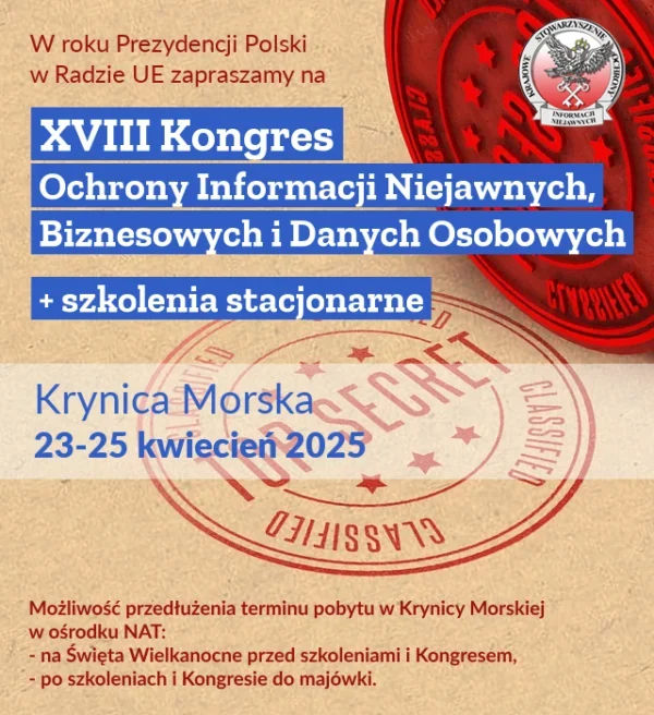 XVIII Kongres Ochrony Informacji Niejawnych, Biznesowych i Danych Osobowych