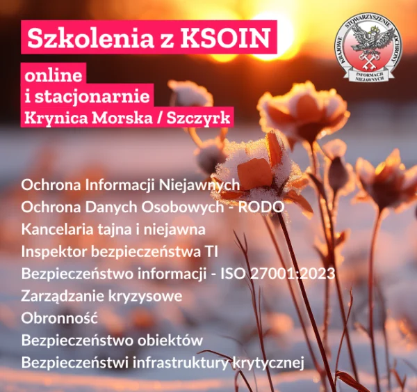 Szkolenia KSOIN zima-wiosna 2025