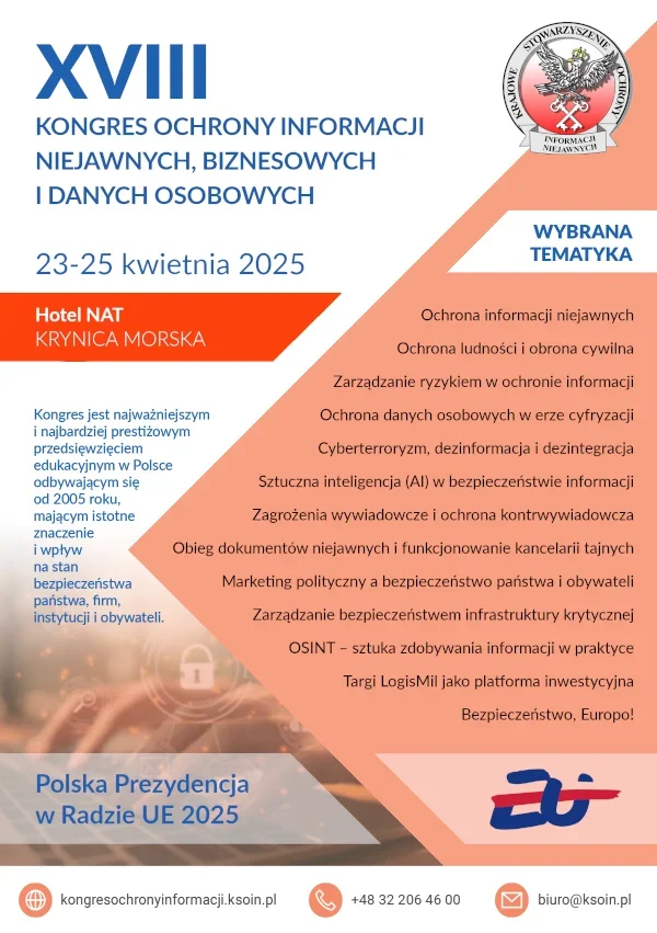 XVIII Kongres Ochrony Informacji Niejawnych, Biznesowych i Danych Osobowych