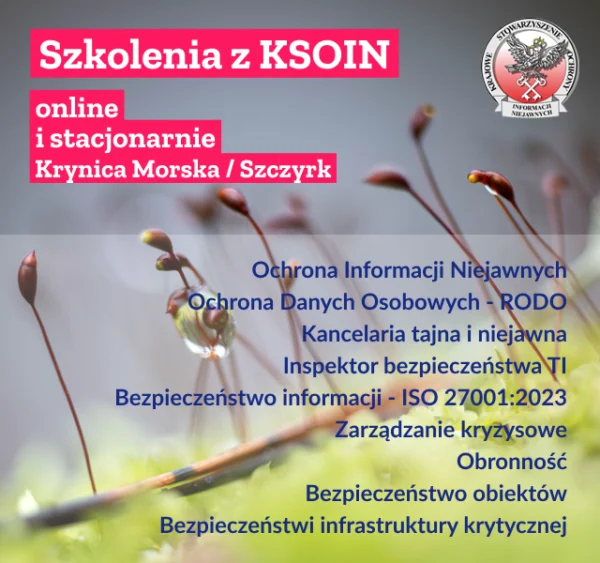Szkolenia KSOIN marzec / kwiecień 2025