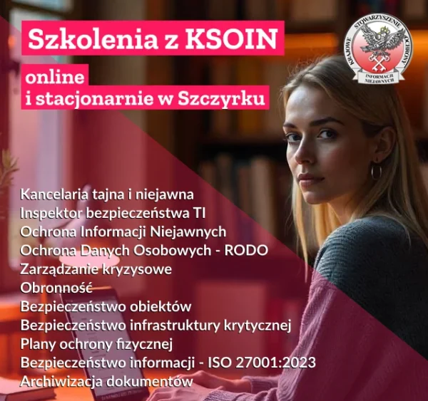 Szkolenia KSOIN maj / czerwiec 2025