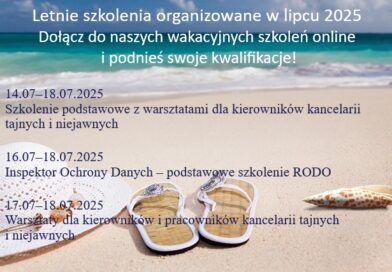 Letnie szkolenia organizowane w lipcu