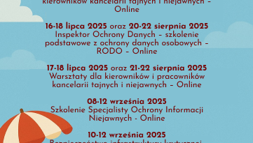 Letnie szkolenia organizowane przez KSOIN Letnie szkolenia organizowane przez KSOIN