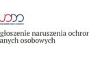 Zgłoszenie naruszenia ochrony danych