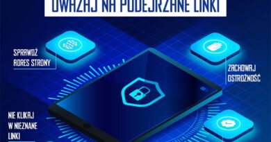 Bądź bezpieczny online. Uważaj na podejrzane linki Bądź bezpieczny online. Uważaj na podejrzane linki