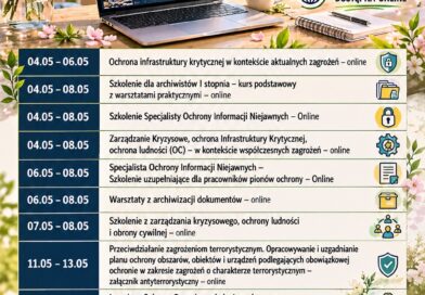 Szkolenia zaplanowane w maju w trybie zdalnym
