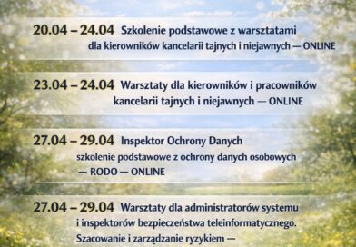 Zapraszamy na szkolenia zdalne w kwietniu