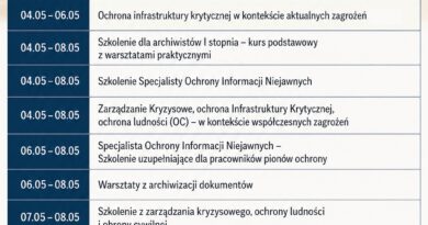 Szkolenia zaplanowane w maju w trybie zdalnym