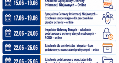 Zapraszamy na szkolenia w czerwcu w formule zdalnej Zapraszamy na szkolenia w czerwcu w formule zdalnej