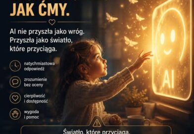 Nie uciekamy przed AI. Lecimy do niej jak ćmy. Nie uciekamy przed AI. Lecimy do niej jak ćmy.