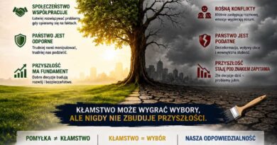 Prawda buduje. Kłamstwo niszczy. Prawda buduje. Kłamstwo niszczy.