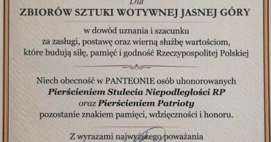 PANTEON NA JASNEJ GÓRZE – NA WIECZNĄ PAMIĄTKĘ